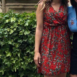 Floral Elastic Waist Dress